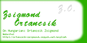 zsigmond ortancsik business card